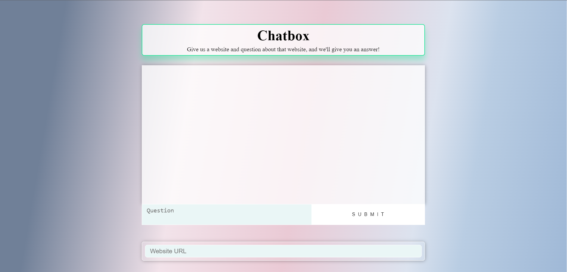 Chatbox homepage