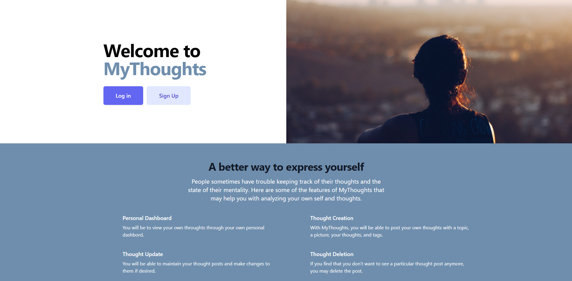 MyThoughts homepage